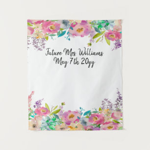 Bridal Shower Photo Booth Backdrop Future Mrs Prop Tapestry