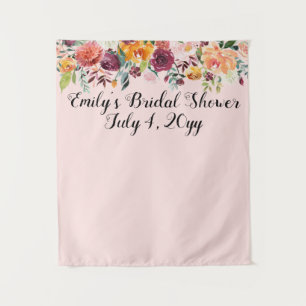 Bridal Shower Photo Booth Backdrop Watercolor Prop Tapestry