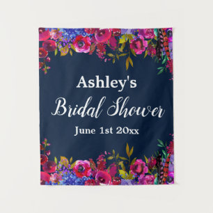 Bridal Shower Photo Booth Backdrop Wildflower Prop Tapestry