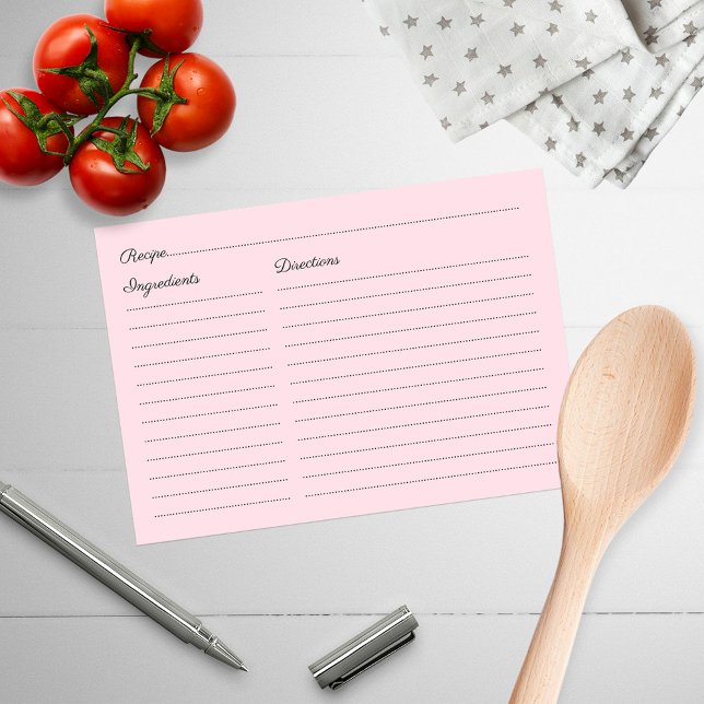 Bridal Shower Pink and Foil Gold Floral Recipe (Creator Uploaded)