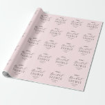 Bridal Shower Pink Black Script Chic Wrapping Paper<br><div class="desc">Blush Pink and Black Bridal Shower Wrapping Paper with elegant black typography script. More products with this design are in the collection below.</div>