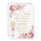 Bridal Shower Pink Floral Brunch Bubbly Gold