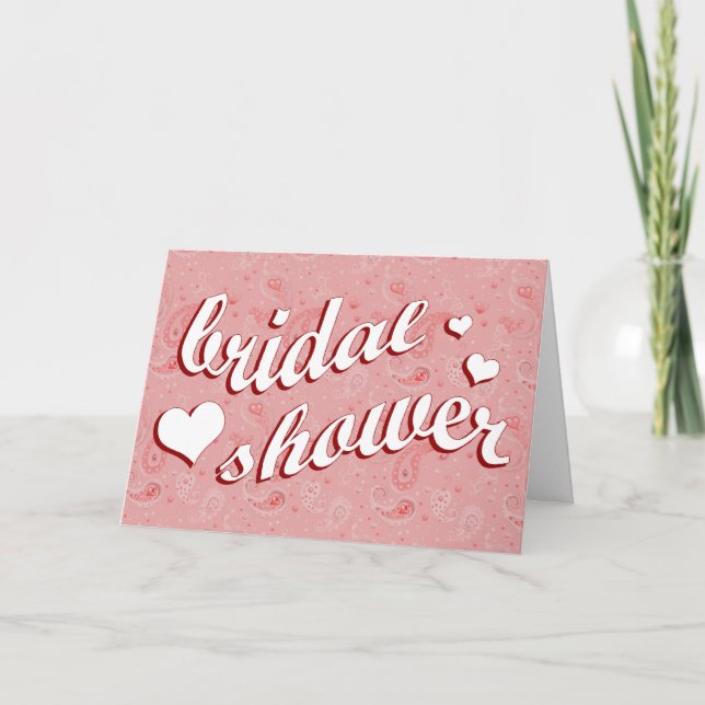 bridal shower : Pink Paisley : Invitation (Front)