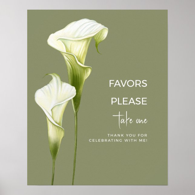 Bridal shower Poster Favours. (Front)