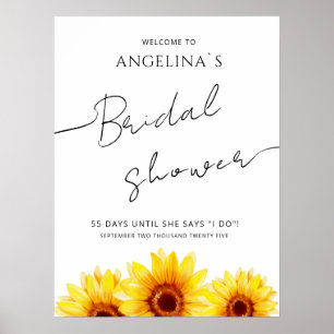 Bridal shower Posters in a modern design.