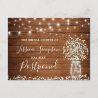 Bridal Shower Postponed Baby's Breath Mason Jar