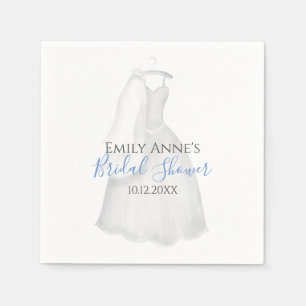 Bridal Shower Pretty Bride Cute Wedding Gown Napkin