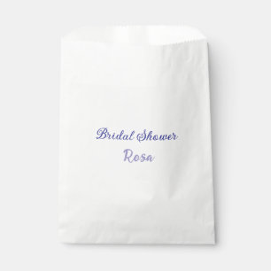 Bridal shower purple add name date elegantstylish favour bags