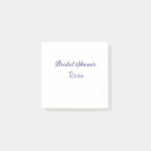 Bridal shower purple add name date elegantstylish post-it notes