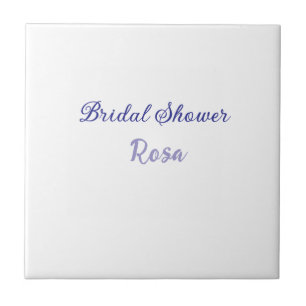 Bridal shower purple add name date elegantstylish tile