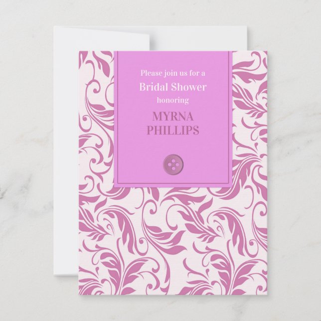Bridal Shower Purple Invitation (Front)