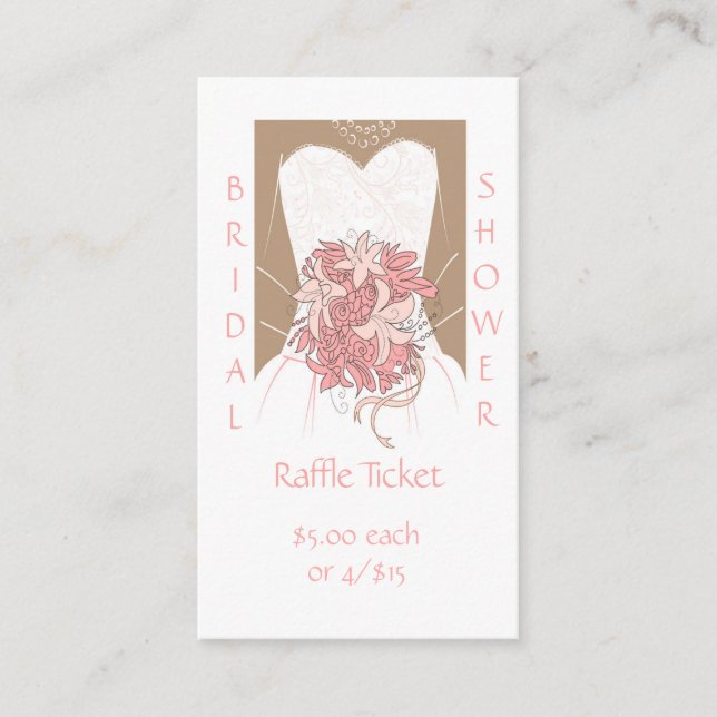 Bridal Shower Raffle Ticket Enclosure Card (Front)