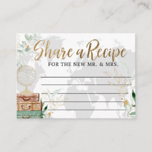 Bridal Shower, Recipe, Adventure Enclosure Card