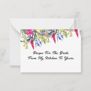 bridal shower recipe card