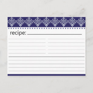 Bridal Shower Recipe Card