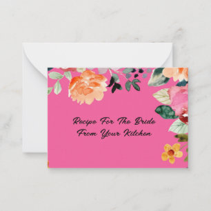 Bridal Shower Recipe Card