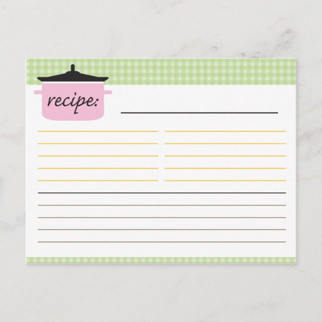 Bridal Shower Recipe Card (Front)