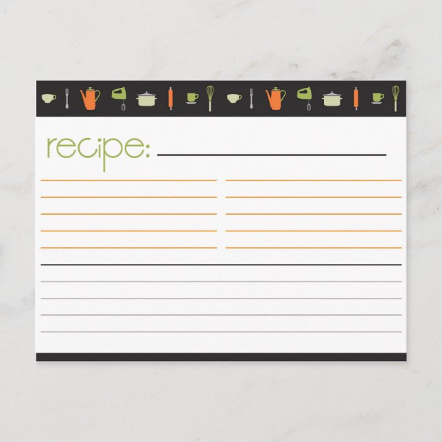 Bridal Shower Recipe Card (Front)