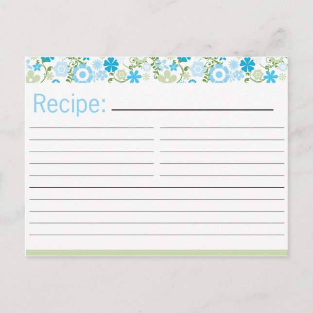 Bridal Shower Recipe Card (Front)