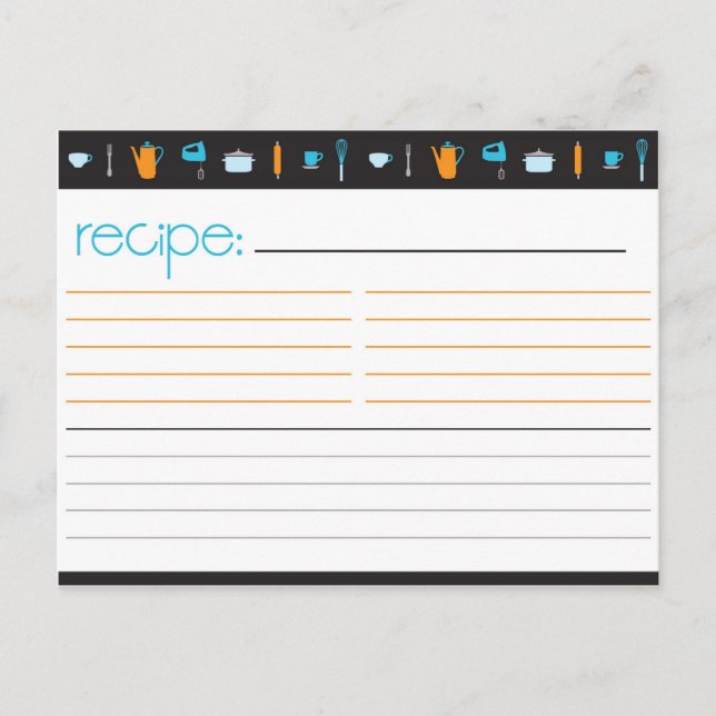 Bridal Shower Recipe Card (Front)