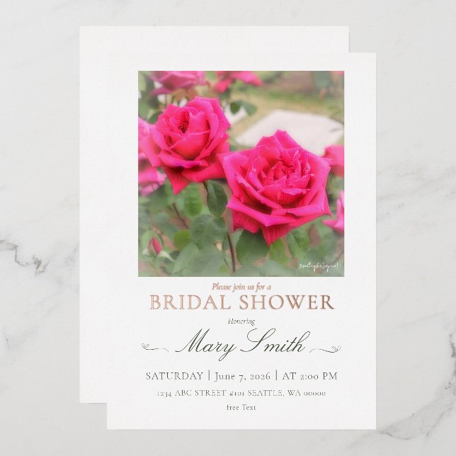 Bridal Shower (Red Rose) (Front/Back)