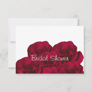 Bridal Shower Red Roses Invitation