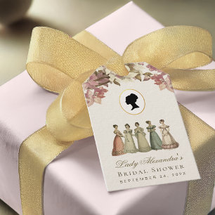Bridal Shower Regency Ladies Vintage Floral Favor Gift Tags