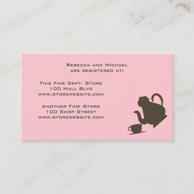 Bridal Shower Registry Card (Front)