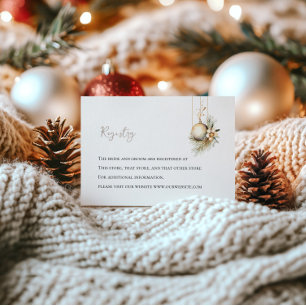 Bridal Shower Registry Card   Holly & Gold Design