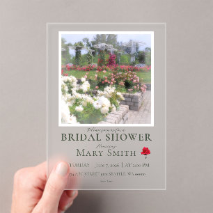 Bridal Shower (Rose Garden) Acrylic Invitations