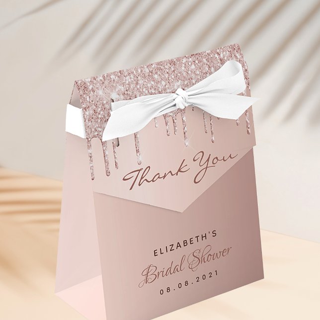 Bridal Shower rose gold drips thank you Favour Box (Creator Uploaded)