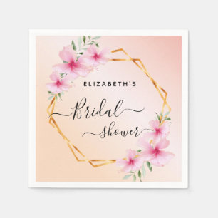 Bridal Shower rose gold glitter drips glam Napkin