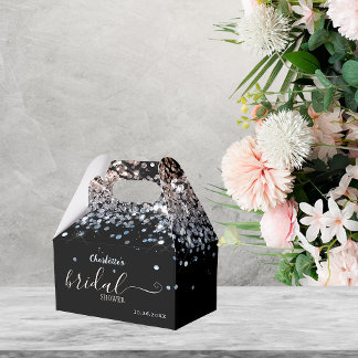 Bridal Shower Rose-Gold Glitter Favour Box