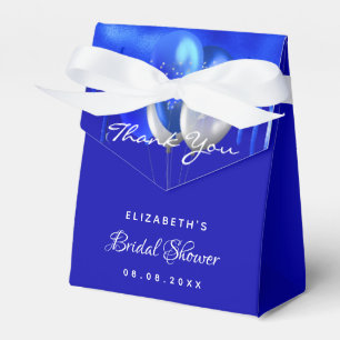 Bridal Shower royal blue boy balloons thank you Favour Box