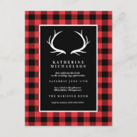 BRIDAL SHOWER | Rustic Deer Buffalo Checks