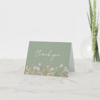 Bridal Shower Sage Green Meadow Wildflower