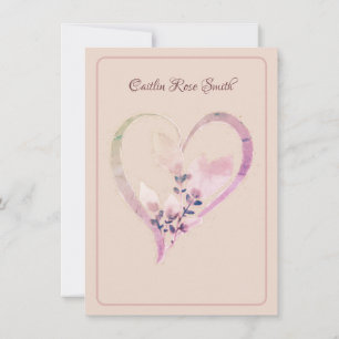 Bridal Shower, Salmon Outline Invitation