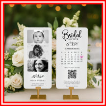 Bridal Shower Save The Date Photo QR Code Wedding