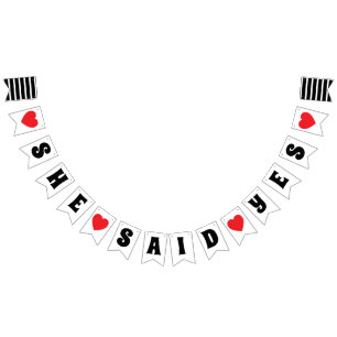 Bridal Shower   She Said Yes Bunting