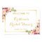 Bridal Shower Sign Elegant Chic Floral Gold Frame