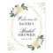 Bridal Shower Sign Greenery Gold Glitters Floral