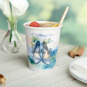 Bridal Shower Silver Shoes Paper Cups