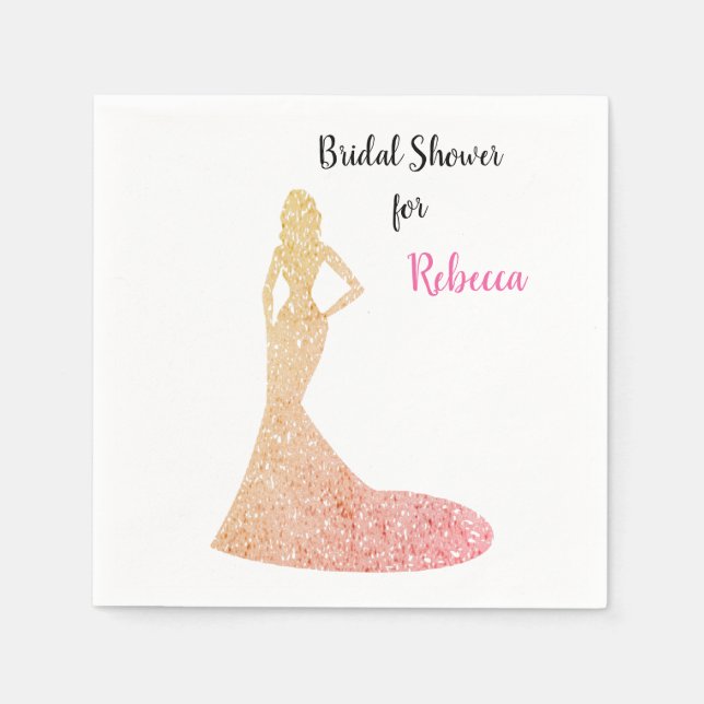 Bridal Shower Sparkle & Shine Napkin (Front)