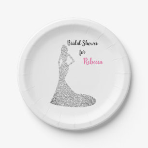 Bridal Shower Sparkle & Shine Paper Plate