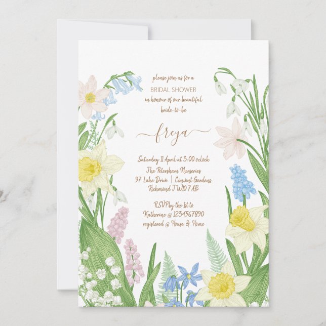 Bridal Shower Spring Blooms Invitation (Front)