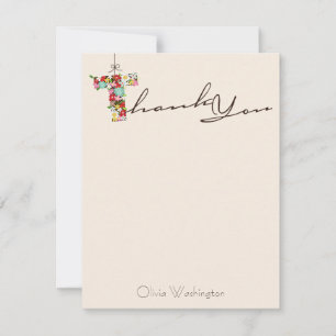 Bridal Shower Spring Flowers Thank You Card