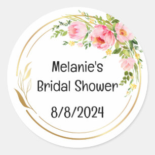 Bridal Shower Sticker Editable Text