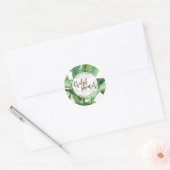 bridal shower sticker palm leaves tropical (Envelope)