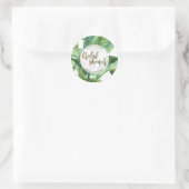 bridal shower sticker palm leaves tropical (Bag)