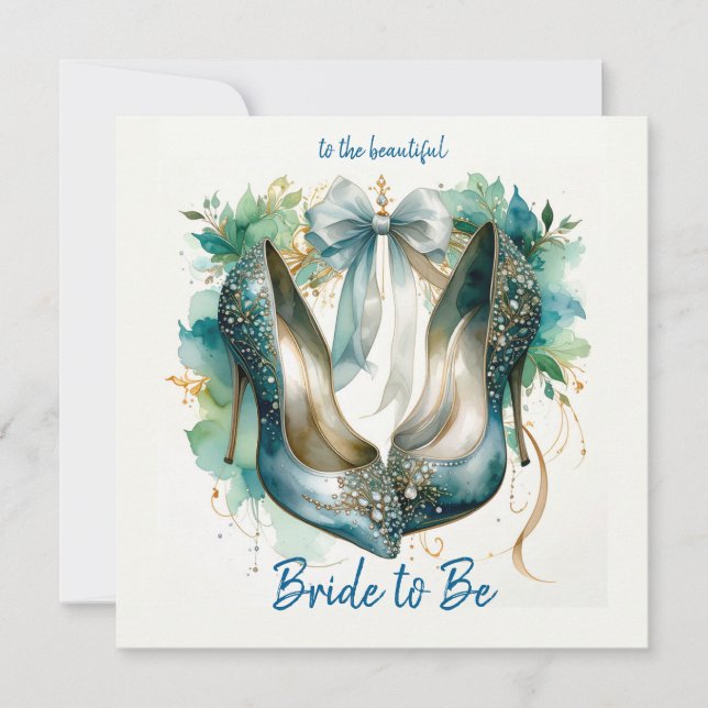 Bridal Shower Stiletto Shoes Bride to Be Card (Front)
